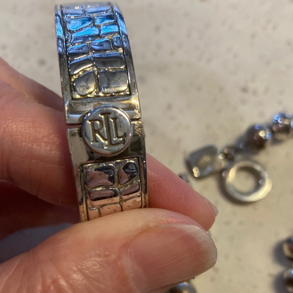 Ralph Lauren Silver Beaded Bracelet and Gold-Accented Bangle - Picture 3 of 6